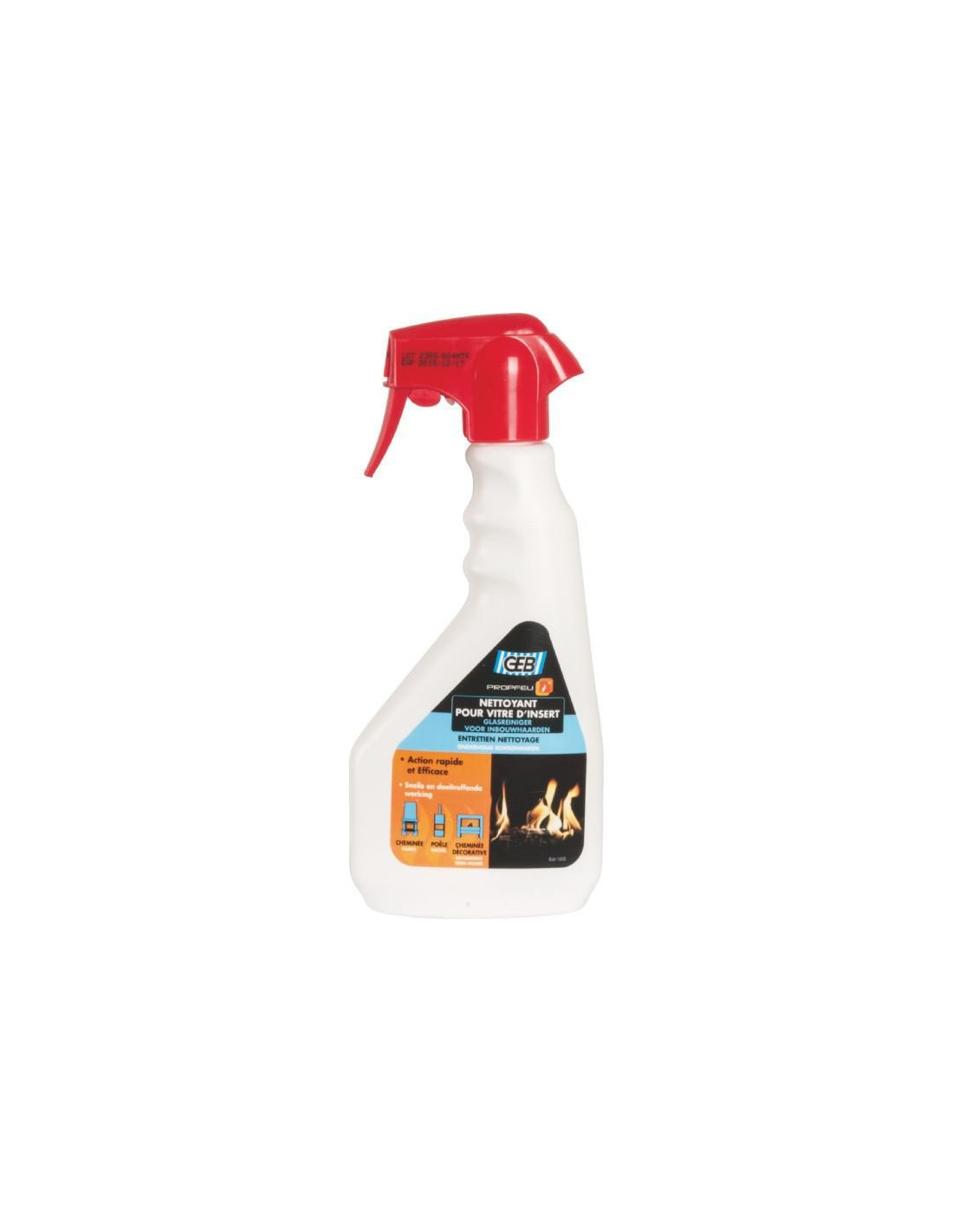 1 Spray nettoyant de vitre d'insert de poêle et de cheminée