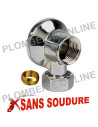 Applique laiton chromé bicône Ø 12 mm - F 1/2" - Plomberie Online