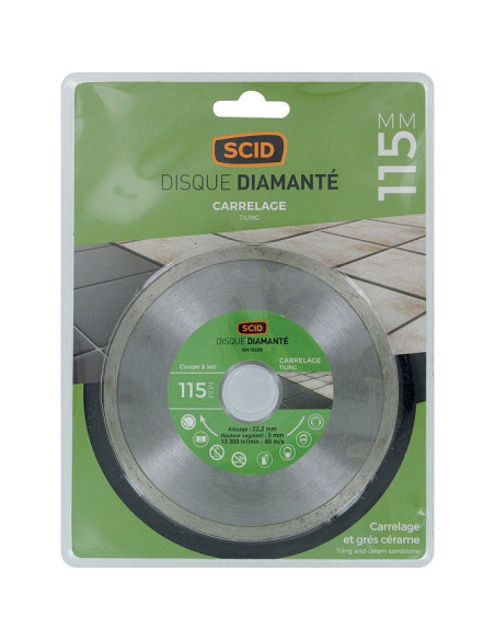 Disque diamant continu Ø 115 mm spécial carrelage - SCID