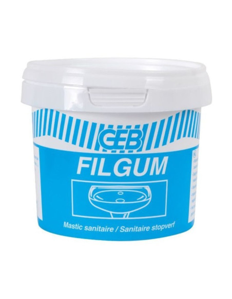 Mastic d'étanchéité sanitaire GEB Filgum - Pot 500 g - Plomberie Online