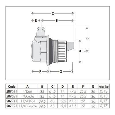 Purgeur automatique compatible chauffage et ECS 1/2 F