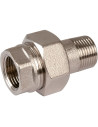 Raccord union droit M F 1/2" 15/21en laiton nickelé - THERMADOR RU15N