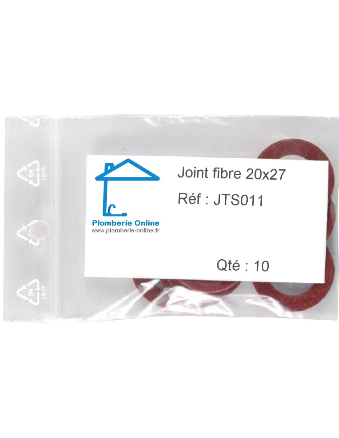 Joint fibre épaisseur 2mm - alimentaire TKW 3/4 - 20x27 Matériel  d'installation - Achat sur