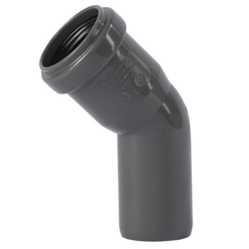 Coude PVC 45° MF Ø 32 mm avec joint à lèvre intégré - HT SAFE