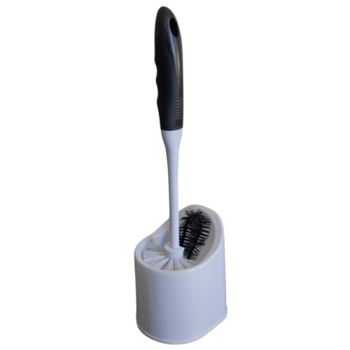 Brosse wc avec goupillon pour recoin + porte balai - MSV