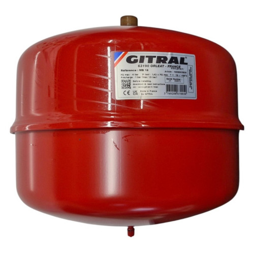 Vase d'expansion à membrane 18 L - GITRAL MB18