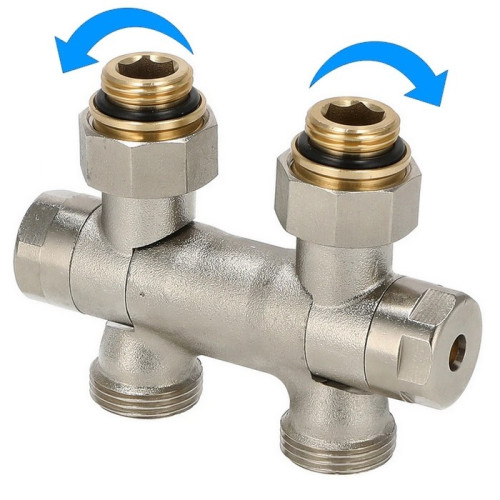 Bloc robinet orientable manuel de radiateur - Sélection PLOMBERIE ONLINE
